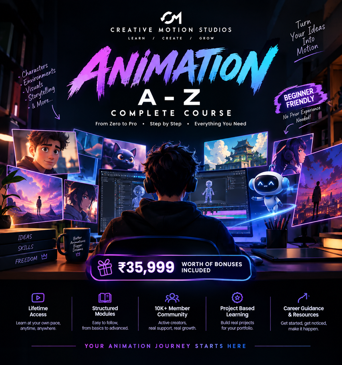 ๐ Animation AโZ Masterclass By @Creativemotionacademy